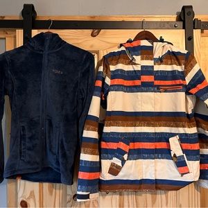 Women’s girls Roxy 3 in 1 Snowboard Skiing Winter Snow Jacket sz S